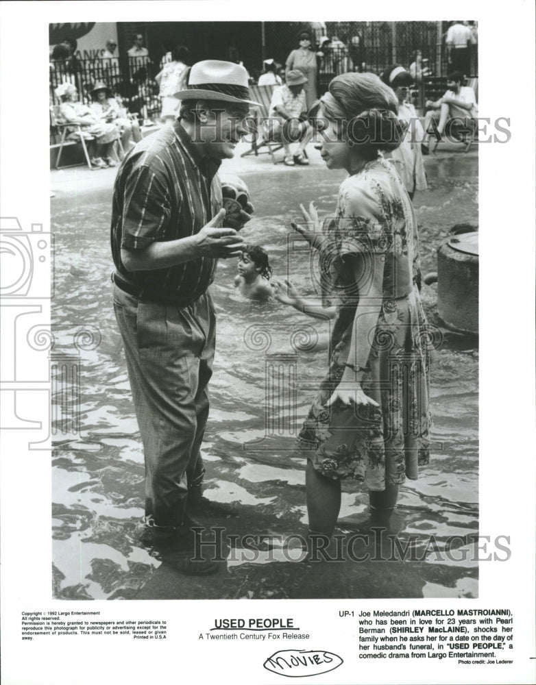 1993 Marcello Mastroianna Shirley MacLaine - Historic Images