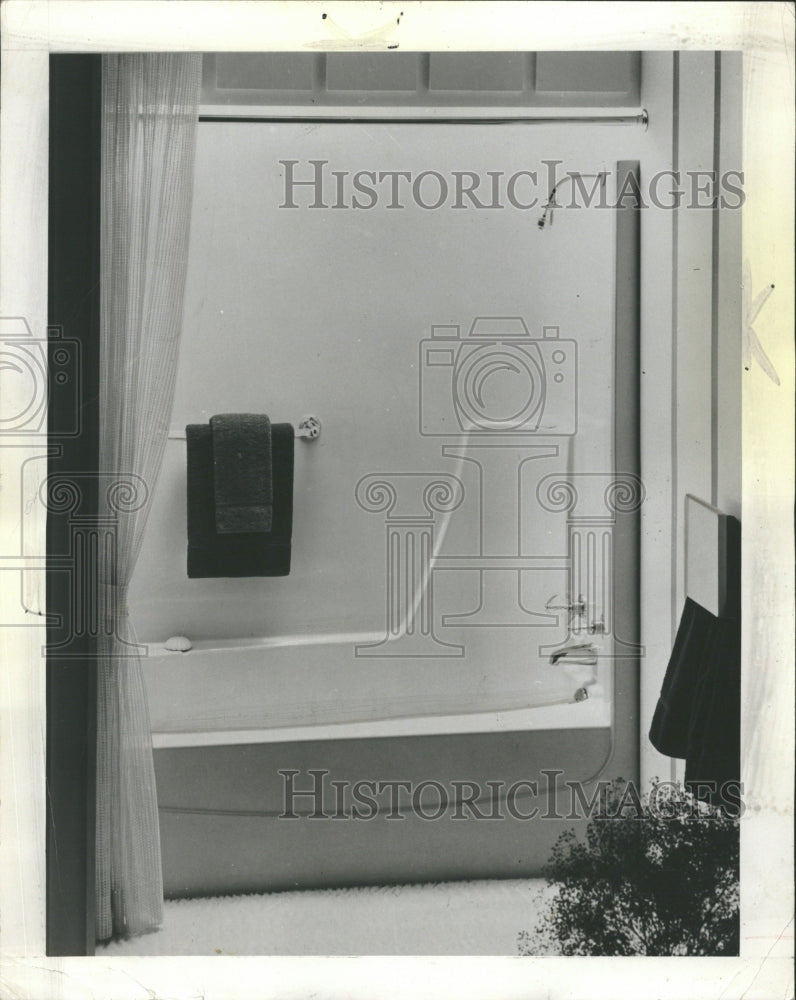 1967 New Model of Fiberglass Bath Tub - Historic Images