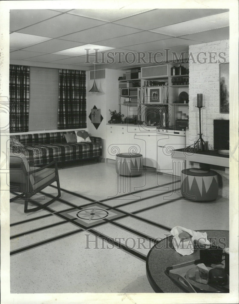 1963 Basement Recreation Room - Historic Images