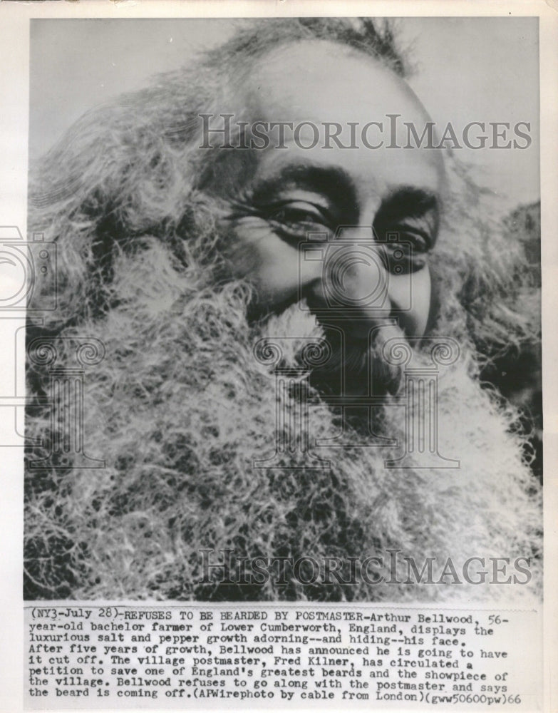 1966 Arthur Bellwook Beard England - Historic Images