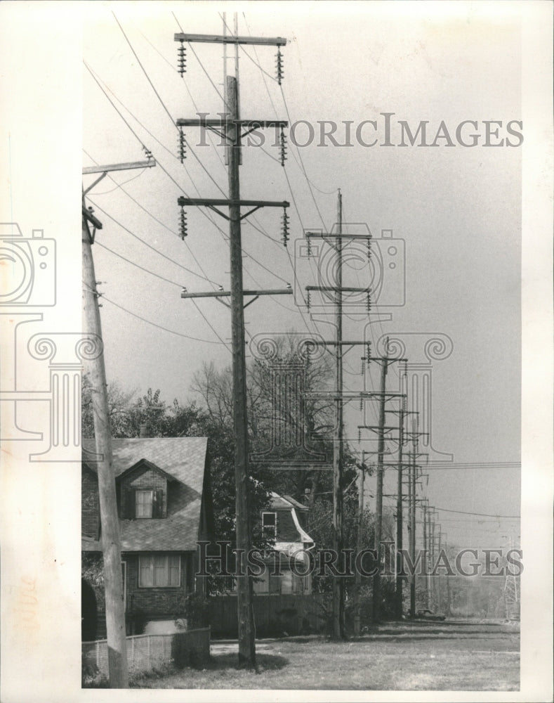 1989 Electricity Power Lines Subdivision - Historic Images