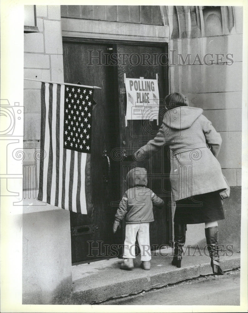 1984 Polling Place Election Day Chicago - Historic Images