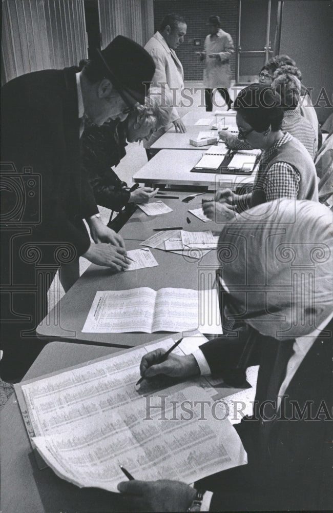 1969 Voting Bell School Glenview Willamette - Historic Images