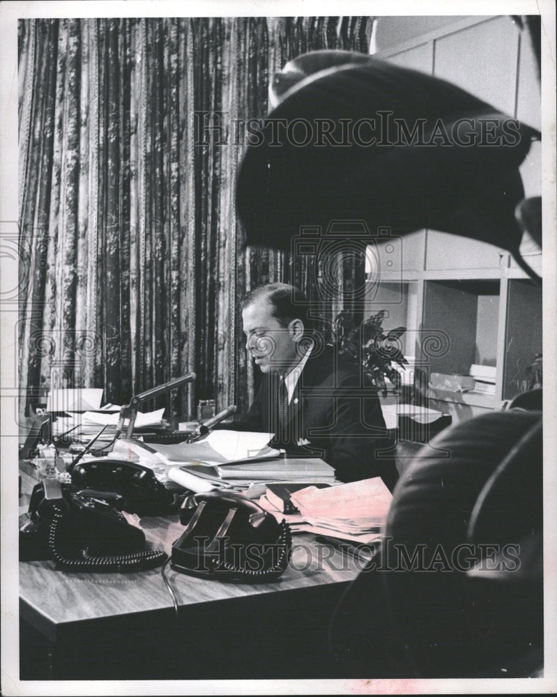 1963 Jerome Cavanagh Mayor Detroit Office - Historic Images