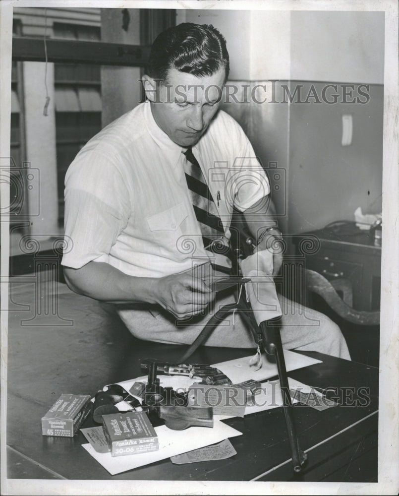 1954 Detective Anthony Rozman Holidays Gun - Historic Images