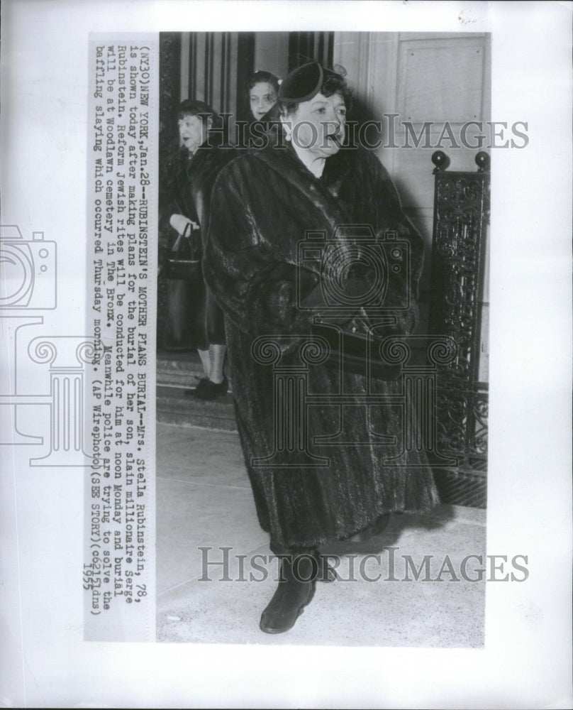 1955 Stella Rubinstein Slain Millionaire - Historic Images