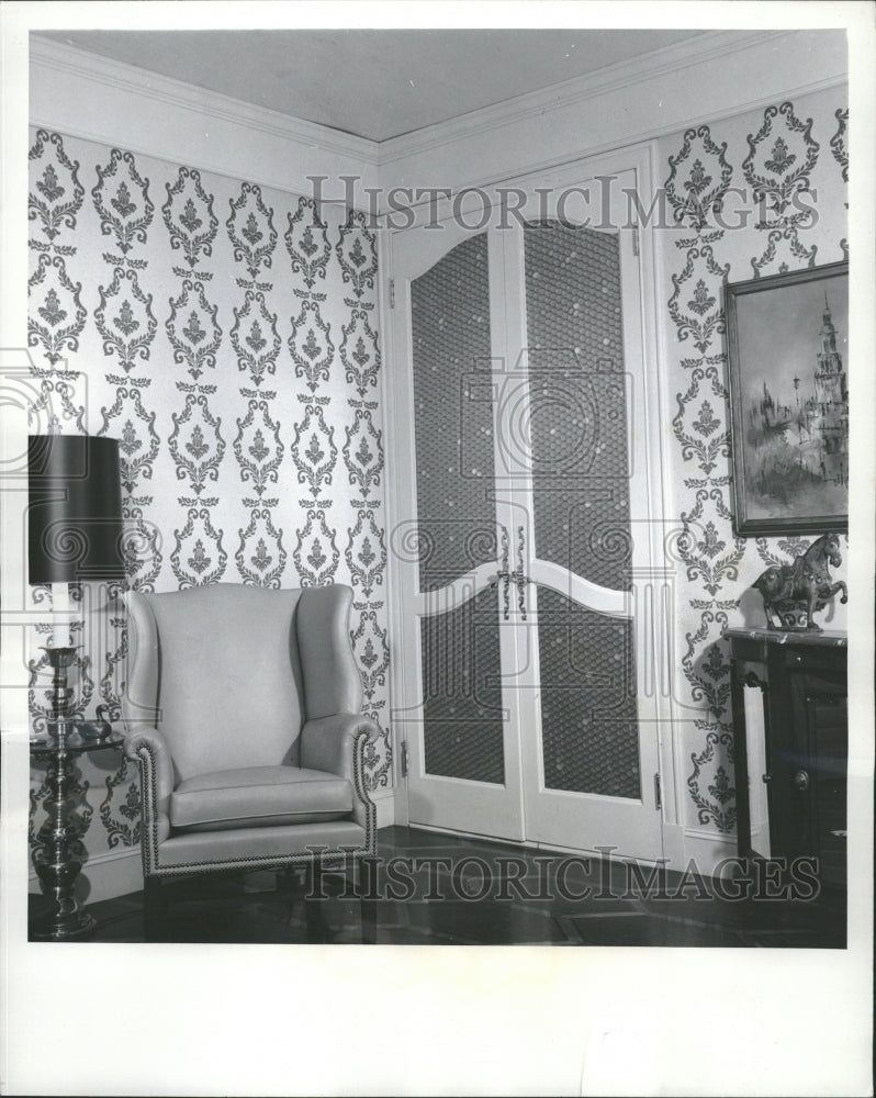 1961 French Modern Door Plastic Light Panel - Historic Images