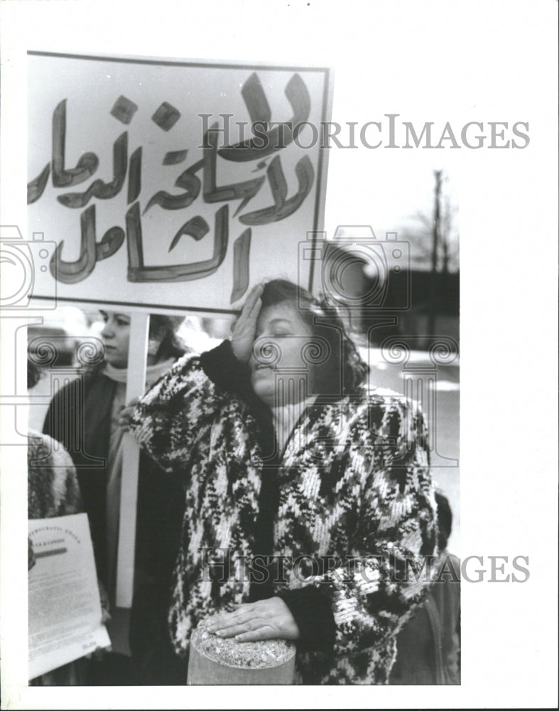 1991 Marchers Iraqi Democratic Party Gulf - Historic Images