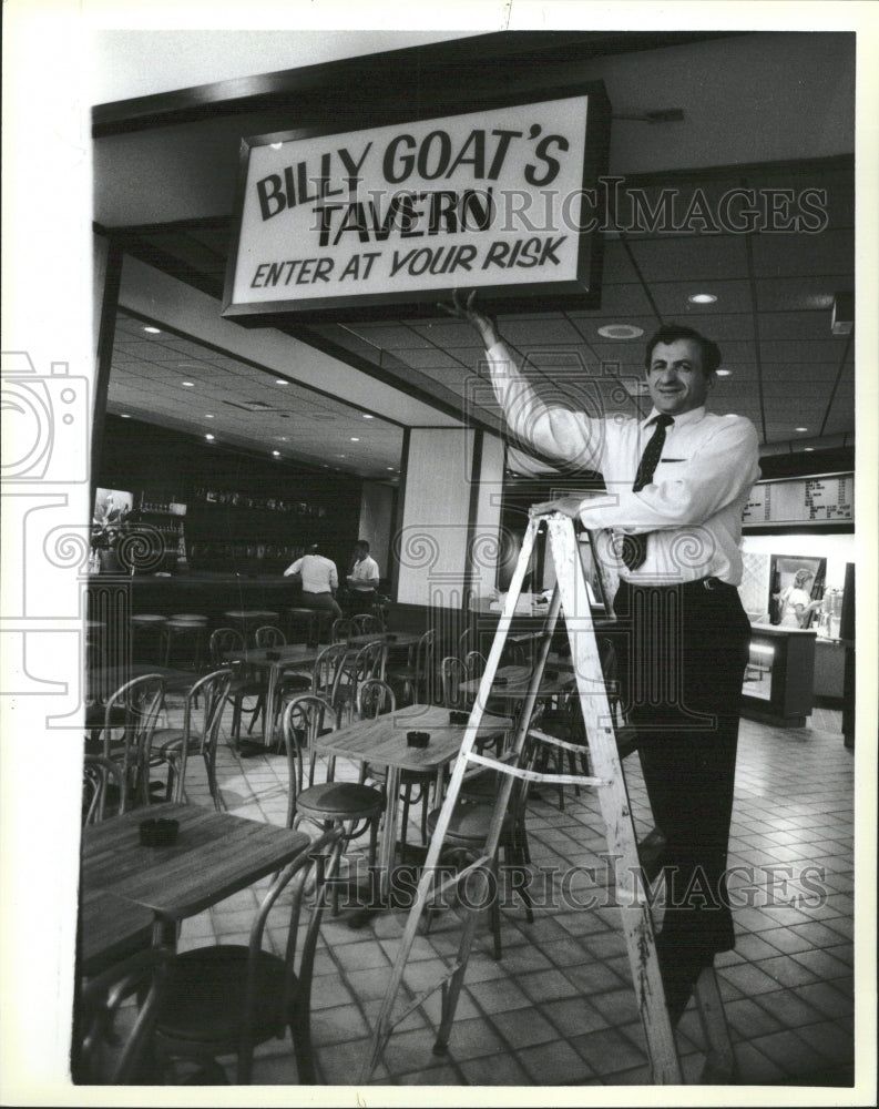 1984 Sam Sianis Billy Goat George harry bar - Historic Images