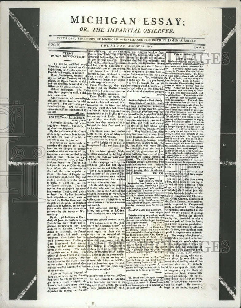 1934 Facsimile Richard Newspaper Essay MI - Historic Images