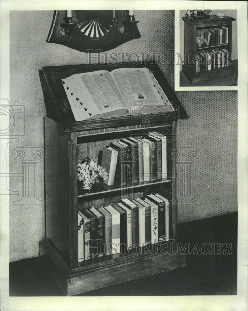 1969 Bookcase Furniture Shelves Store Books - Historic Images