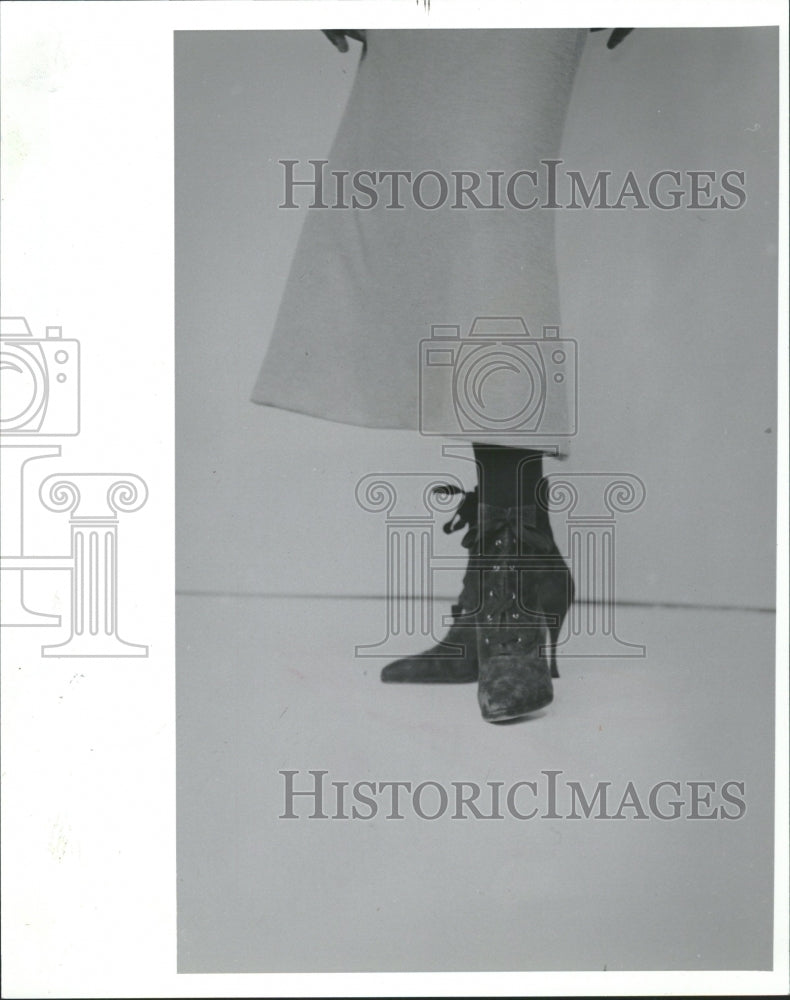 1993 Fashion Brown Suede Ankle Boot - Historic Images