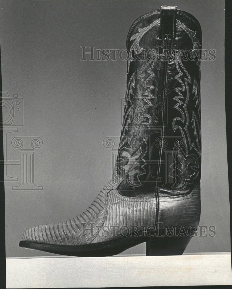 1983 COWBOY BOOT HIGH HEEL HIGH SHAFT - Historic Images