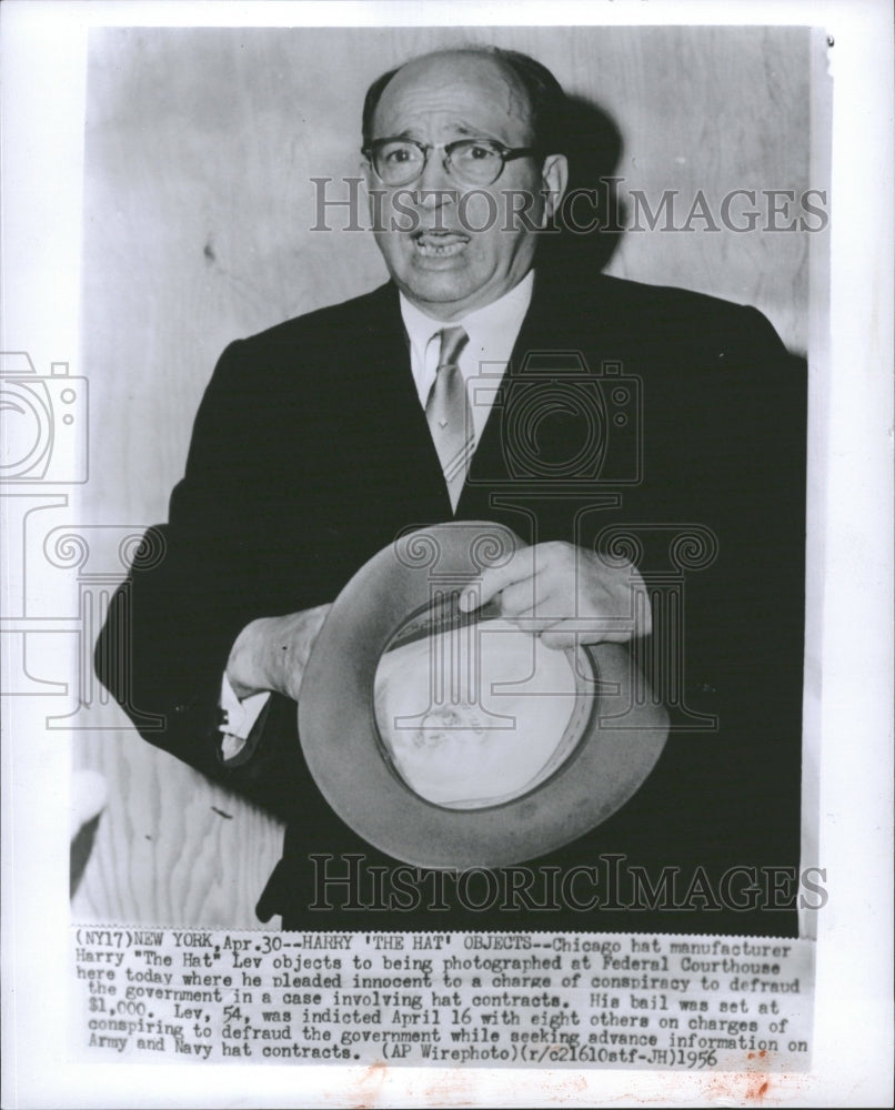 1956 Chicago Hat Manufacturer Harry Lev - Historic Images