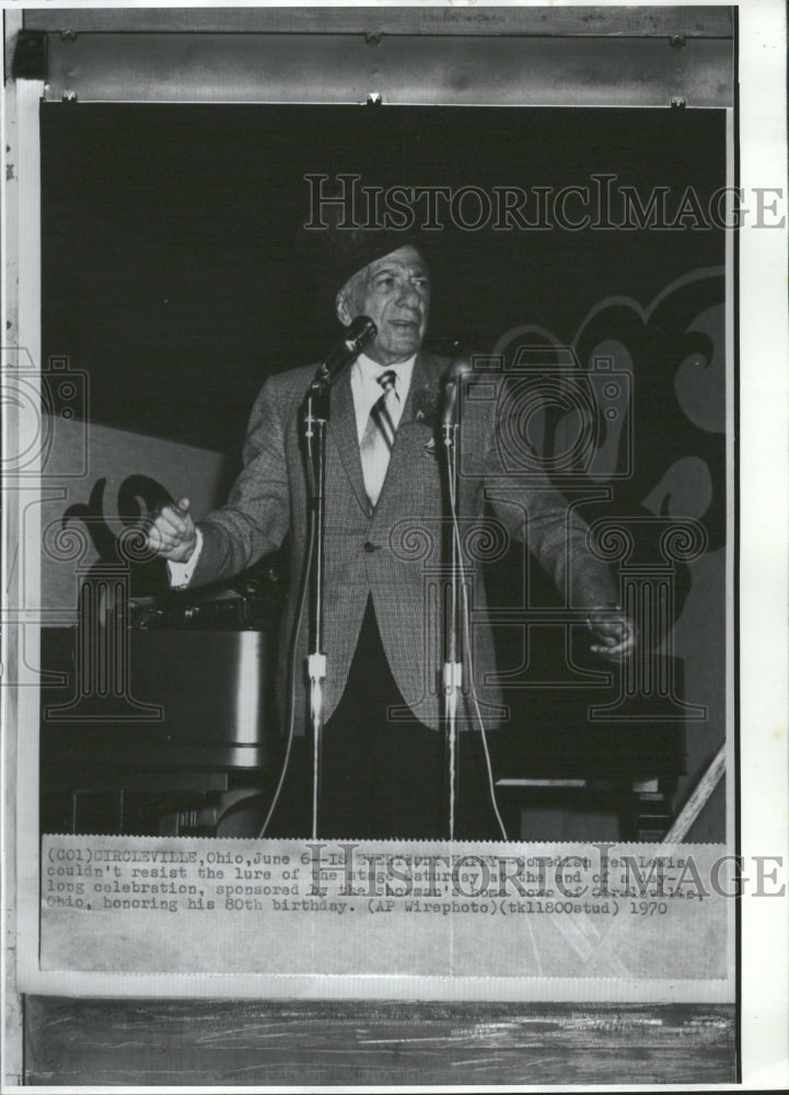 1970 Ted Lewis comedian Saturday lure stage - Historic Images