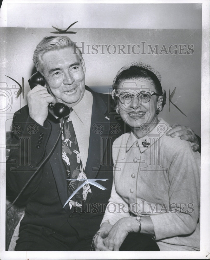 1954 Senator Patrick V McNamara with Wife - Historic Images