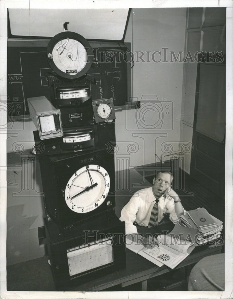 1955 Engineer Reed Learns Automated Devices - Historic Images