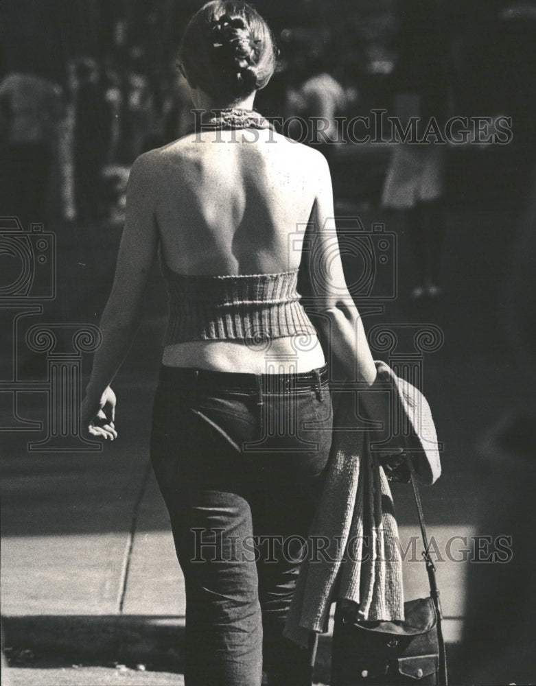 1973 Chicago Fashion Halter Back Top Woman - Historic Images