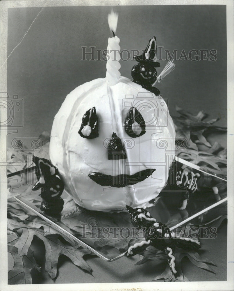 1969 Halloween Cake Chocolate Chopped Prune - Historic Images