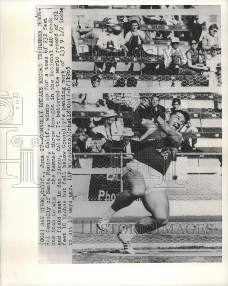 1965 Hal Connolly Hammer Throw Track Field - Historic Images