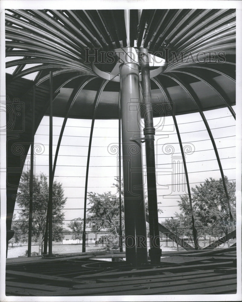 1950 House Round Theater Umbrella Arm - Historic Images