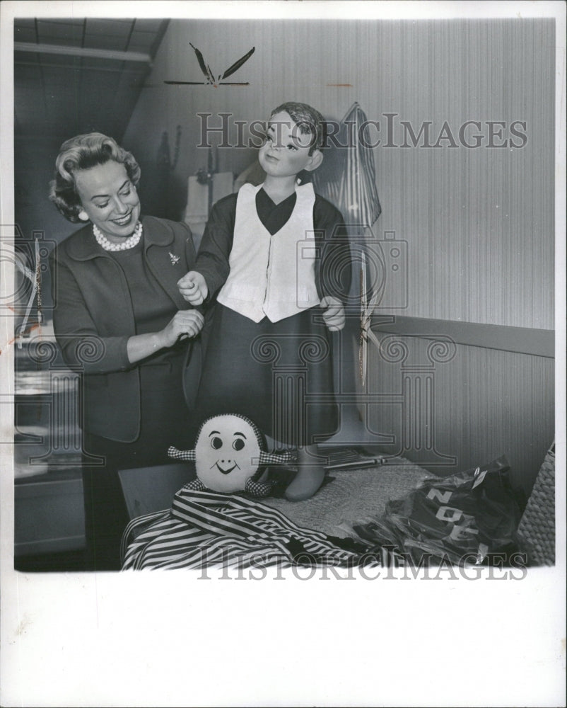 1961 Detroit Handcapped League Puppet Doll - Historic Images