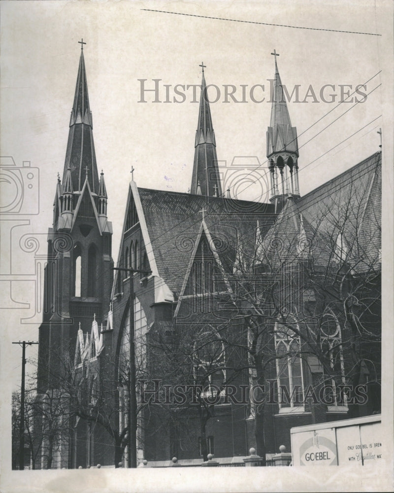 1960 Sweetest Heart of Mary Catholic Spires - Historic Images