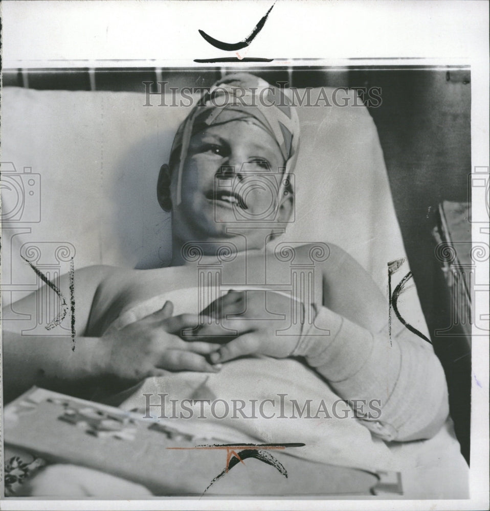 1958 Orland McMillan Jr. In Hospital Bed - Historic Images