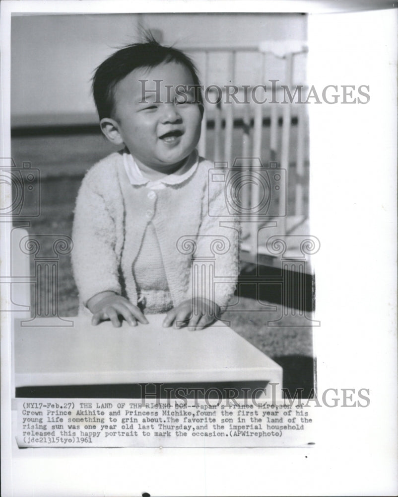 1961 Japan Prince Hiro Year Old Laughing - Historic Images