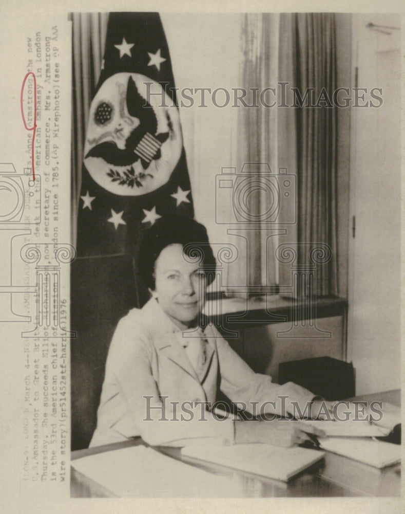 1976 US British Ambassador Anne Armstrong - Historic Images