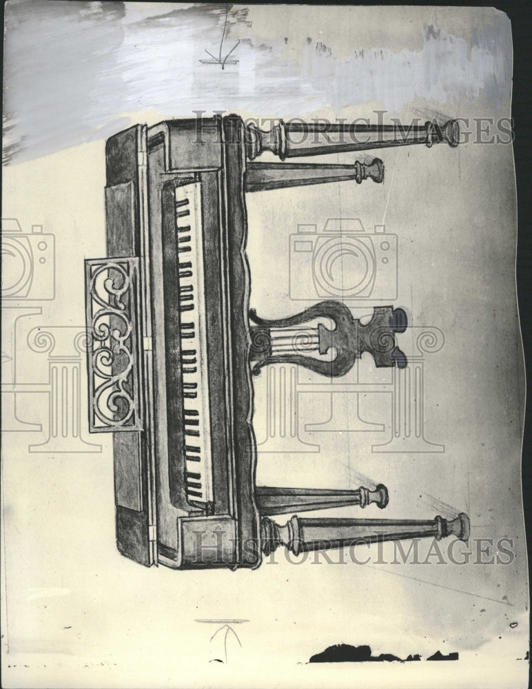 1927 Organ musical instrument operated hand - Historic Images
