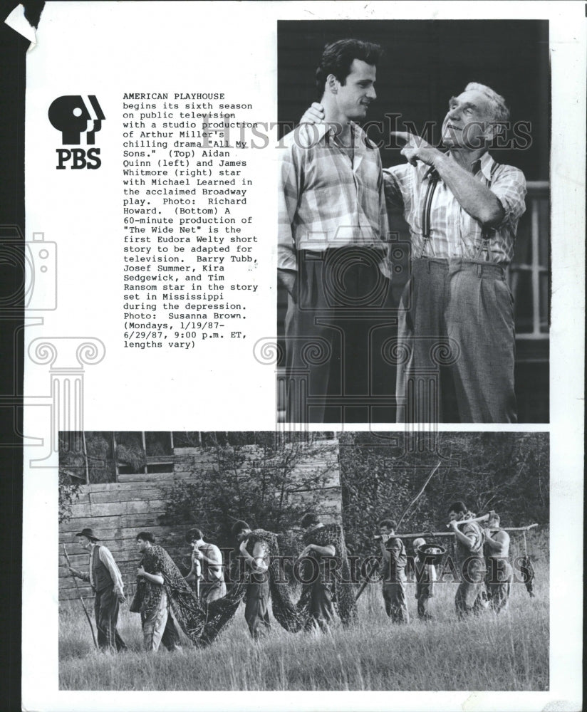 1987 PBS Aldan Quinn &amp; James Whitmore - Historic Images