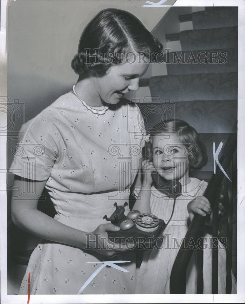 1955 Mrs. Wilben Brucker  and Barbara Ann - Historic Images