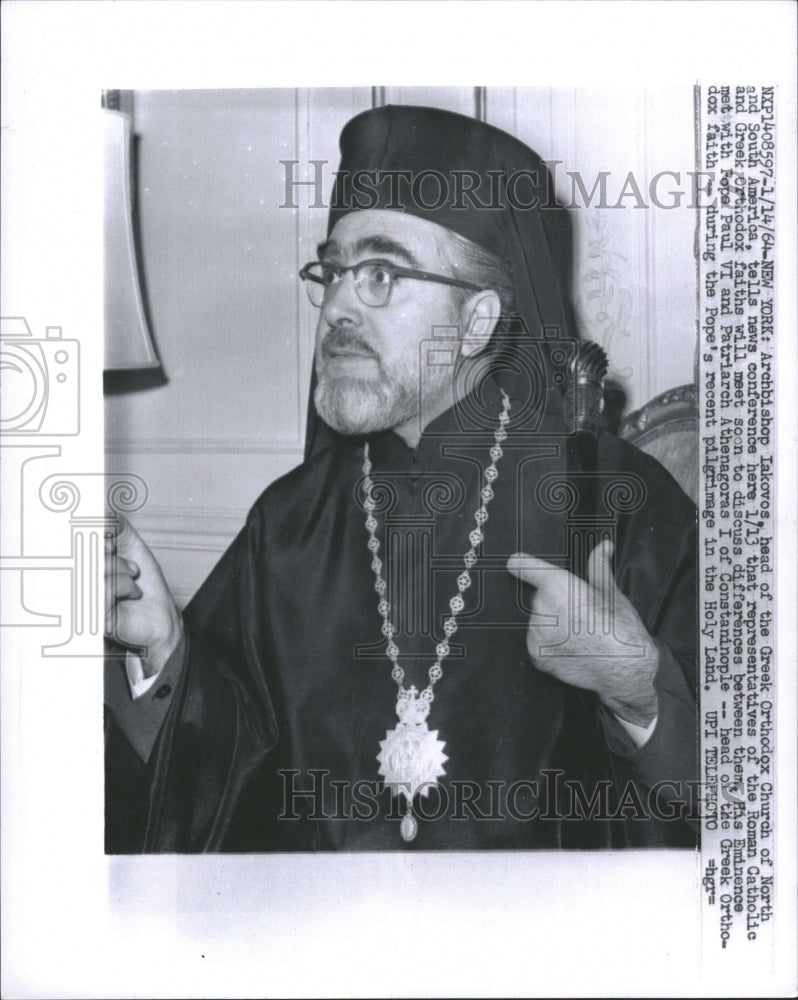 1964 Archbishop Iakovo Head Orthodox Church - Historic Images