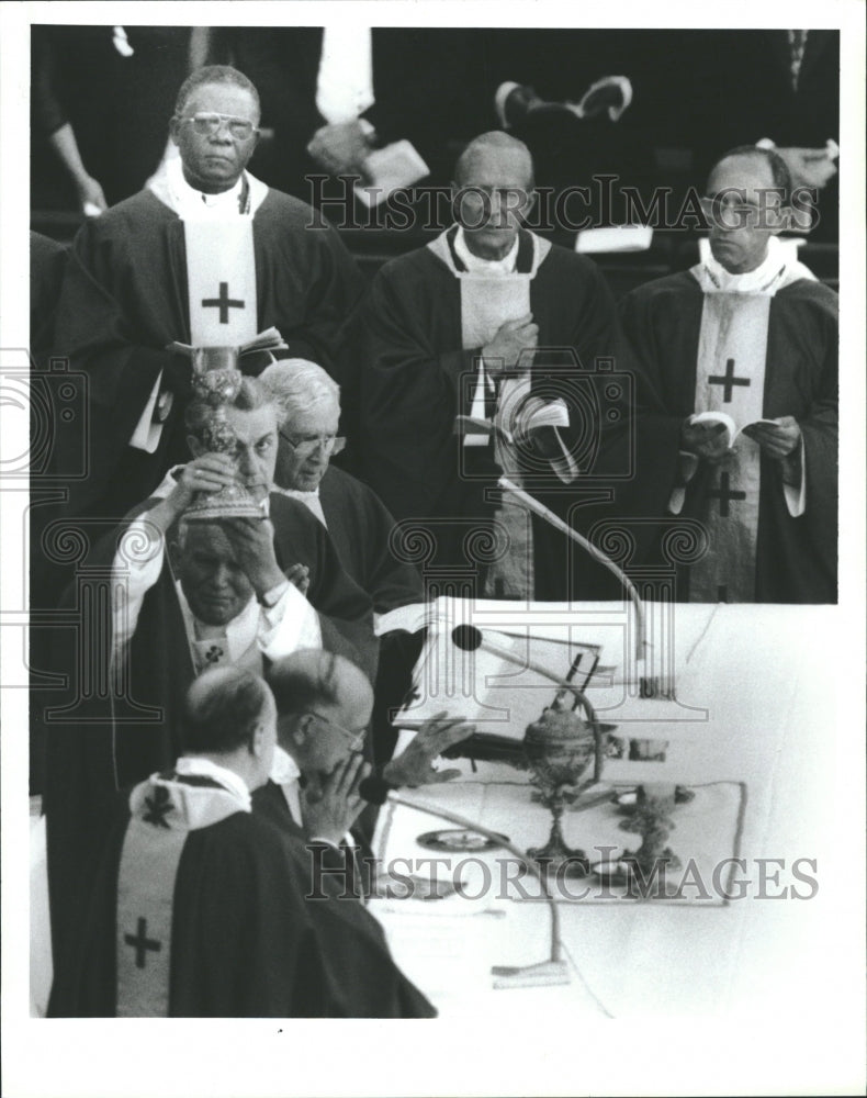 1988 Mass Peters Pope Edmund Rome Szoka - Historic Images