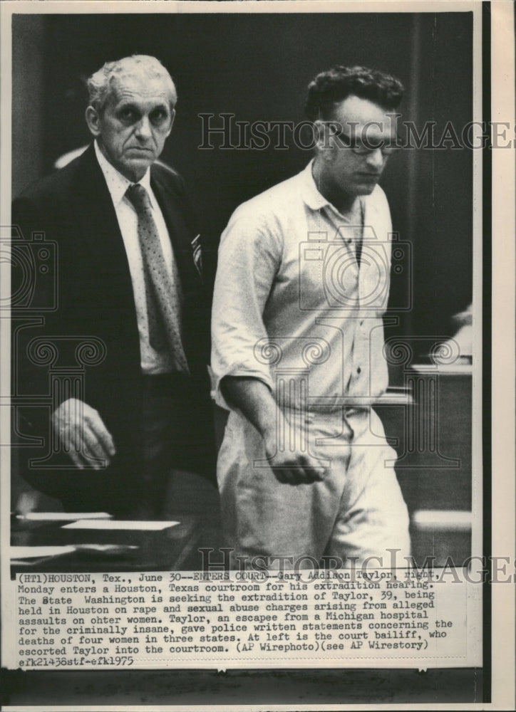 1975 Gary Addison Taylor Houston criminal - Historic Images