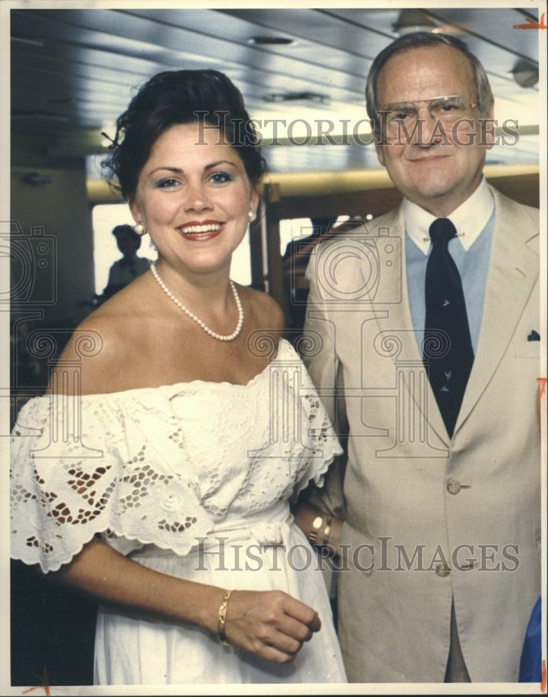 1986 Lee Iacocca CEO Businessman wife P~ggy - Historic Images