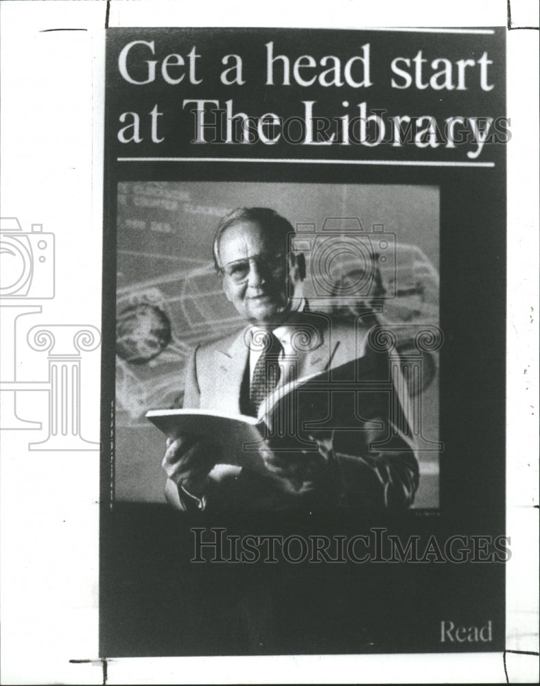 1989 Iacocca  Library Poster - Historic Images