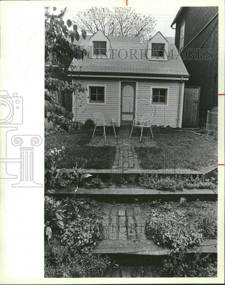 1984 House Brick Walk Garage Dormers Area - Historic Images