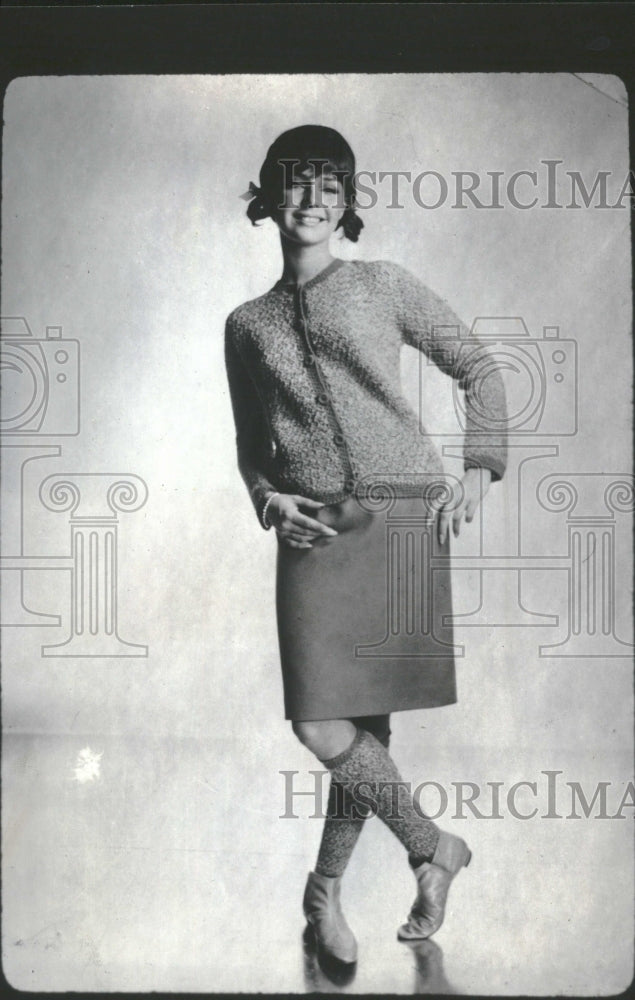 1965 Carson Cardigan Sweater Women Fashion - Historic Images