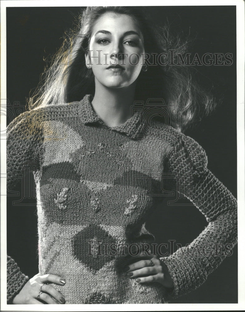 1981 $350, Tapestry Knit Sweater - Historic Images