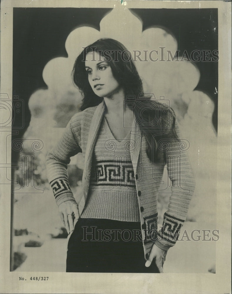 1975 Classique sweater set Hooks and Needle - Historic Images