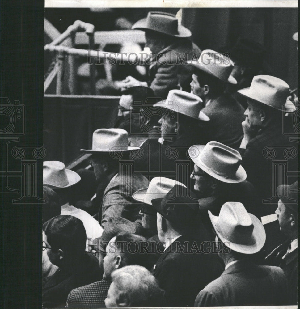 1968 Stock Show Spectators Cowboy Hats - Historic Images