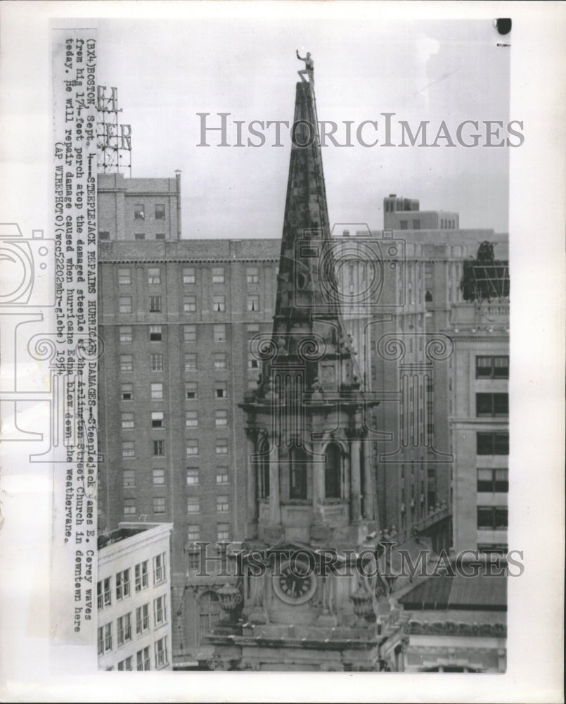 1954 James E. Carey Waves From Perch - Historic Images