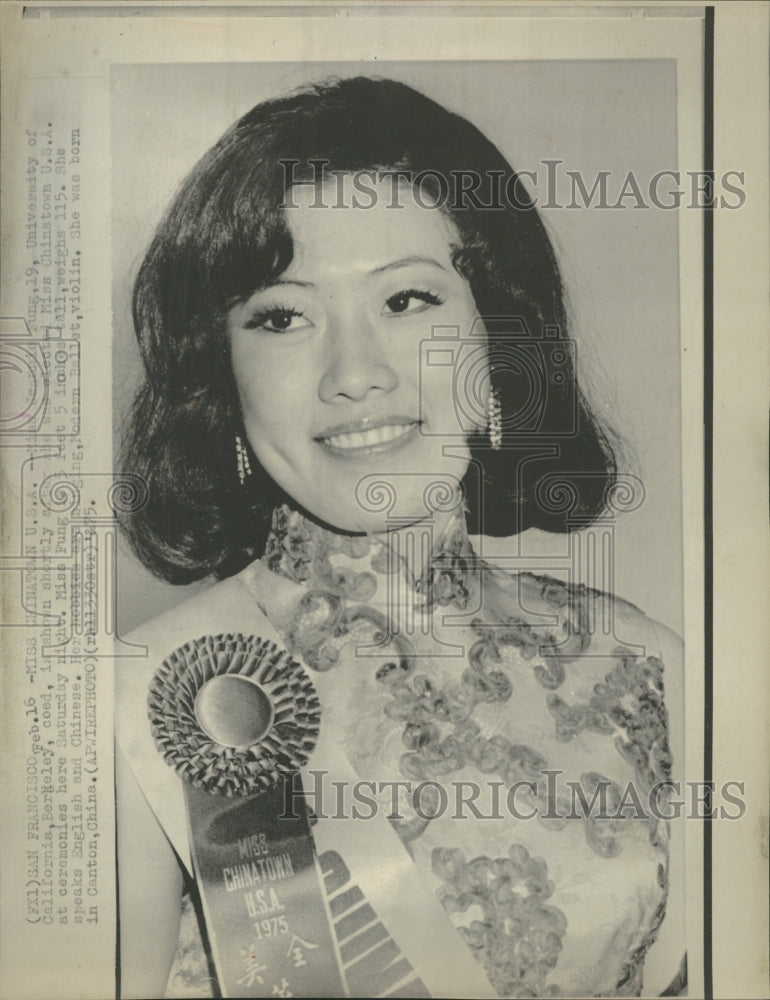 1975 Miss Chinatown USA Jeannie Fung - Historic Images