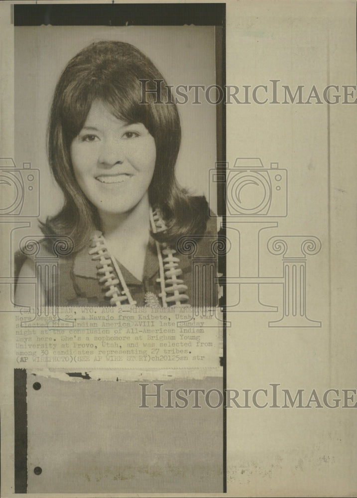 1971 Nora Begay Miss Indian American - Historic Images