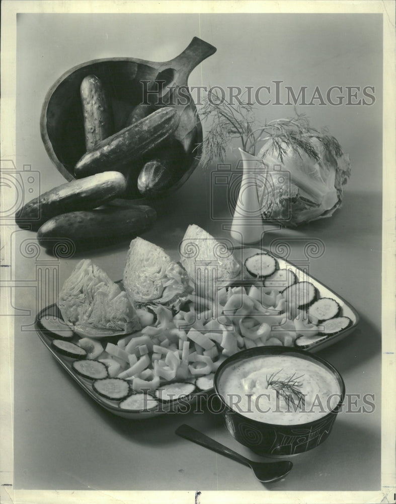 1970 Vegetable Salad - Historic Images