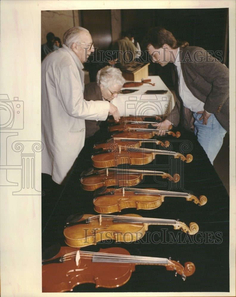 1992 Chicago Cultural Center Violin Display - Historic Images