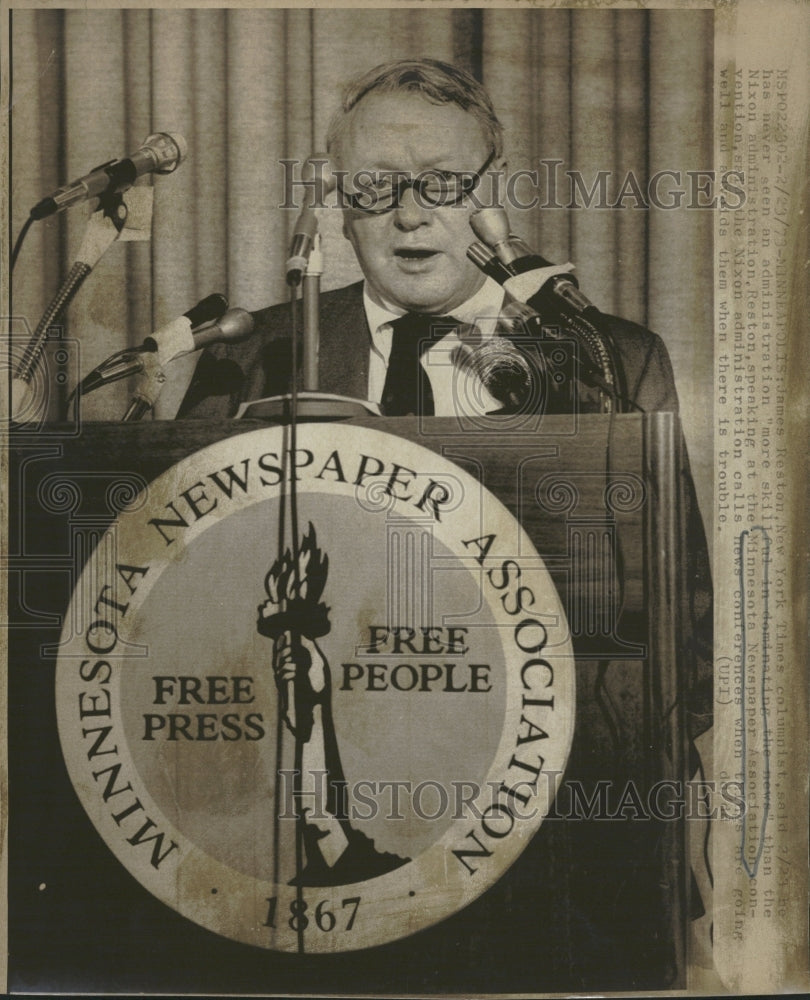 1973 James Renton New York Times Columnist - Historic Images