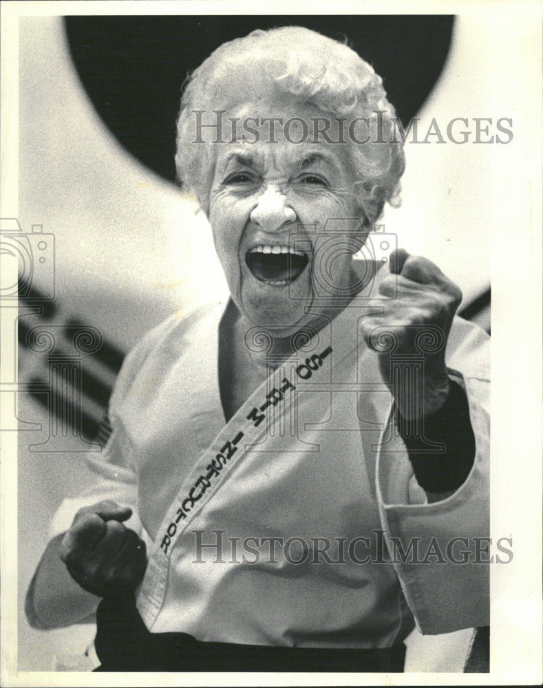 1986 Lucille Thompson,90 yr old black belt - Historic Images